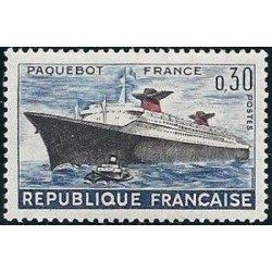 Timbre France Yvert No 1325 Paquebot France, Premier voyage