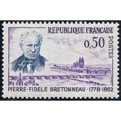 Timbre France Yvert No 1328 Pierre Fidèle Bretonneau, centenaire de la mort