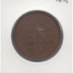 Medaille Société de secours Mutuelle Lyon, 1857 poinçon main