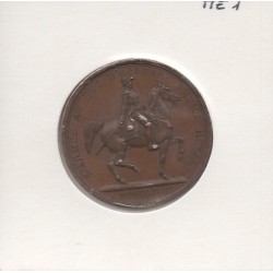 Medaille Louis Philippe statue equestre en bronze, Barre 1842 poinçon Bronze