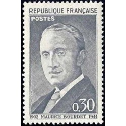 Timbre France Yvert No 1329 Maurice Bourdet, journaliste centenaire de la mort