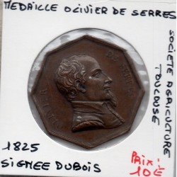 Jeton Olivier de Serres Toulouse, Dubois 1825 refrappe poinçon abeille