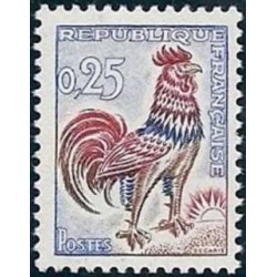 Timbre France Yvert No 1331 Coq de Decaris