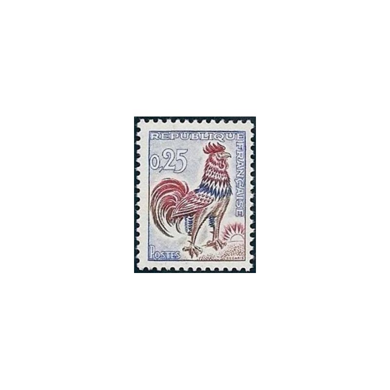 Timbre France Yvert No 1331 Coq de Decaris