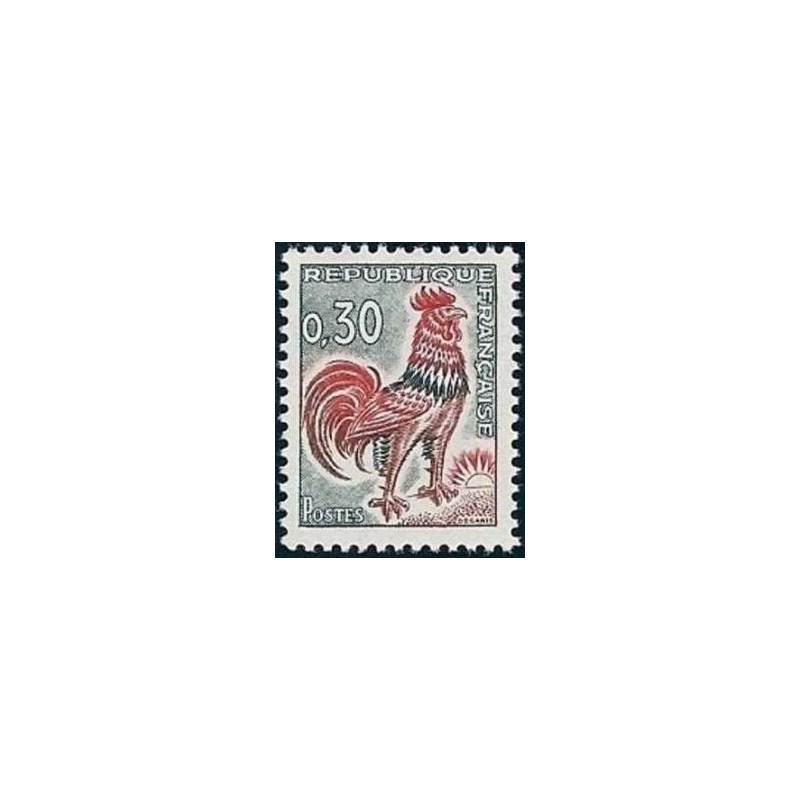 Timbre France Yvert No 1331A  Coq de Decaris