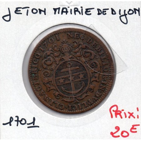 Jeton Mairie de Dijon Bronze, 1701