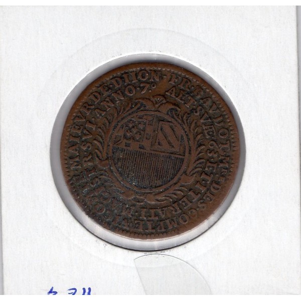 Jeton Mairie de Dijon Bronze, 1701