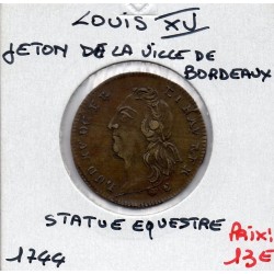 Jeton Louis XV Ville de Bordeaux Laiton, 1744