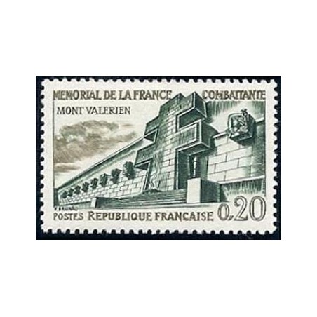 Timbre France Yvert No 1335 Résistance Mont Valérien