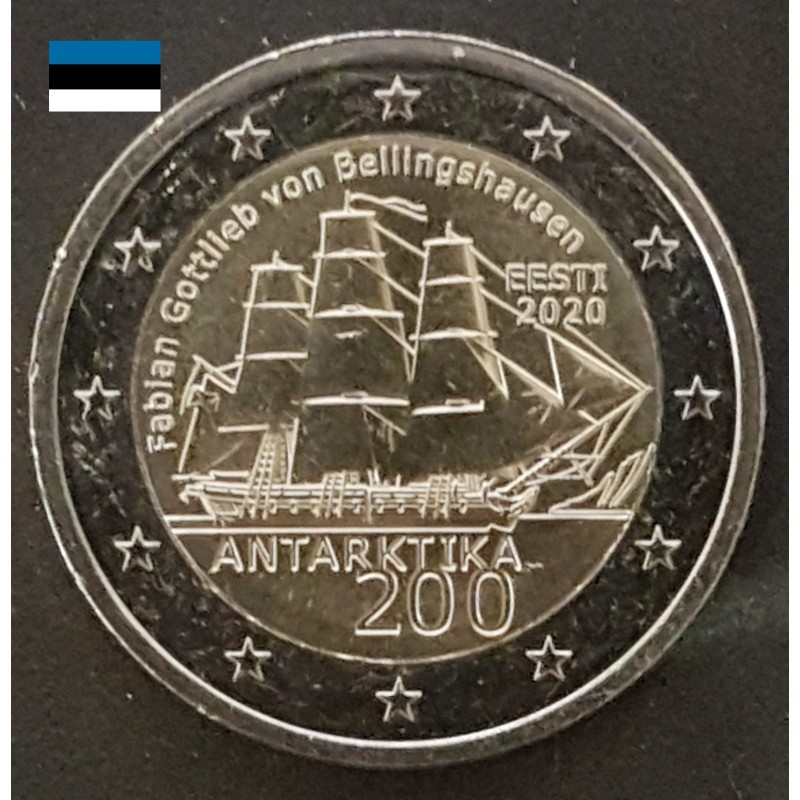 2 euros commémoratives Estonie 2020 Antarctique pieces de monnaie €