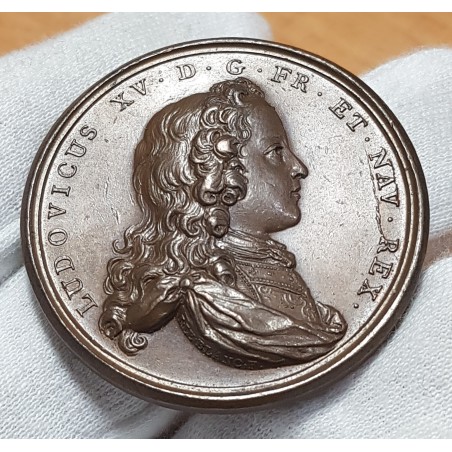 Medaille Louis XV Espérance du nouveau règne, Le Blanc 1716 bronze