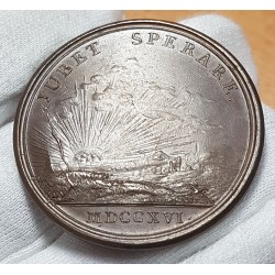 Medaille Louis XV Espérance du nouveau règne, Le Blanc 1716 bronze