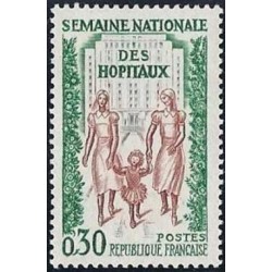 Timbre France Yvert No 1339 Hopitaux, semaine nationale