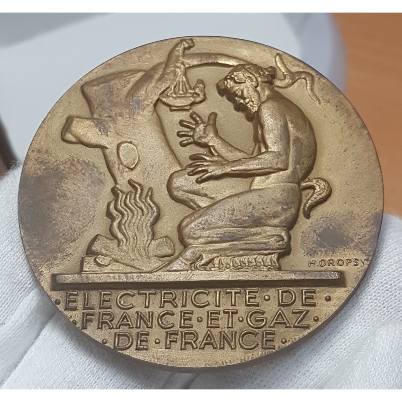 Médaille du travail EDF prométhée 20 ans, Dropsy poincon triangle