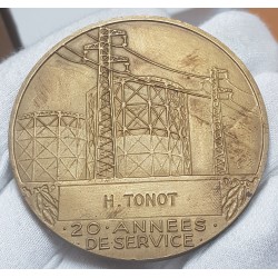 Médaille du travail EDF prométhée 20 ans, Dropsy poincon triangle