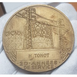 Médaille du travail EDF prométhée 20 ans, Dropsy poincon triangle