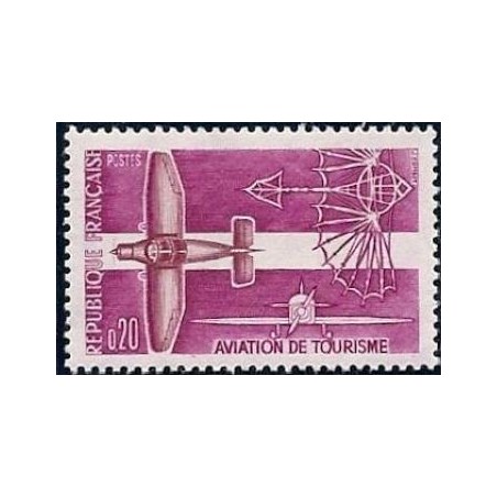 Timbre France Yvert No 1341 Aviation légère et sportive