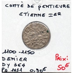 Bretagne, comté de Penthievre, TTB Etienne 1er (1100-1150) Denier