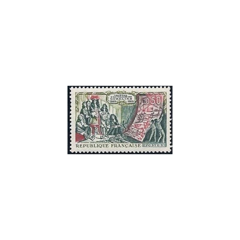 Timbre France Yvert No 1343 manufacture des Gobelins