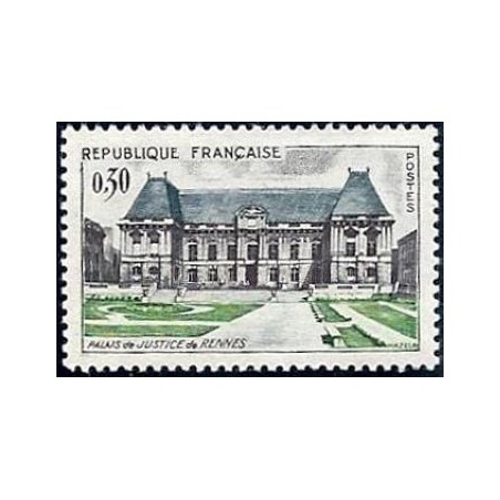 Timbre France Yvert No 1351 Rennes, palais de justice