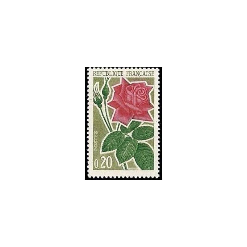 Timbre France Yvert No 1356 Roses