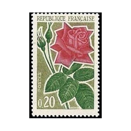 Timbre France Yvert No 1356 Roses