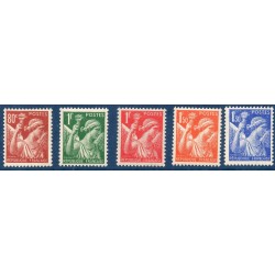 Timbre France Yvert No 431-435 type Iris neuf **