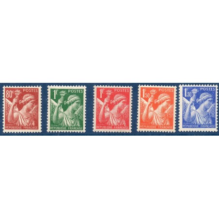 Timbre France Yvert No 431-435 type Iris neuf **