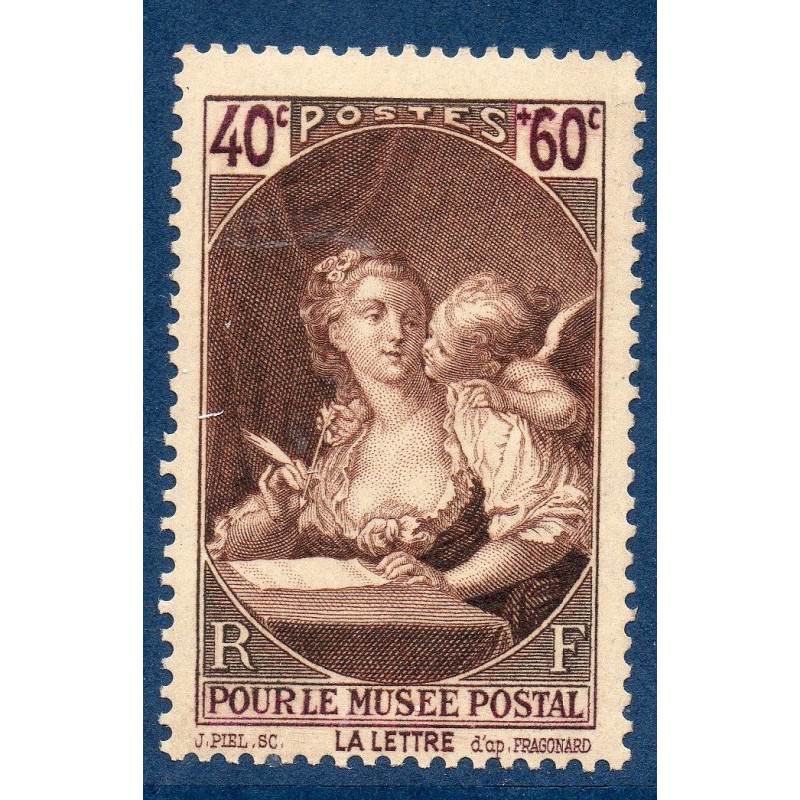 Timbre France Yvert No 446 Musée Postal, Fragonard neuf **