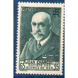 Timbre France Yvert No 377 Jean Charcot neuf **
