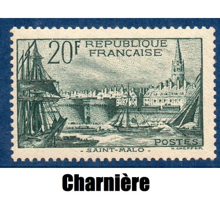 Timbre France Yvert No 394 Port de Saint-Malo neuf * avec Charnière