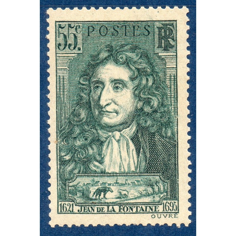 Timbre France Yvert No 397 Jean de la Fontaine neuf **