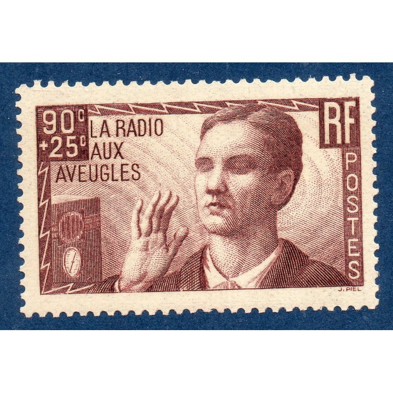 Timbre France Yvert No 418 La radio aux aveugles neuf **