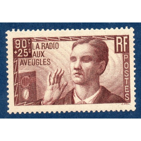 Timbre France Yvert No 418 La radio aux aveugles neuf **