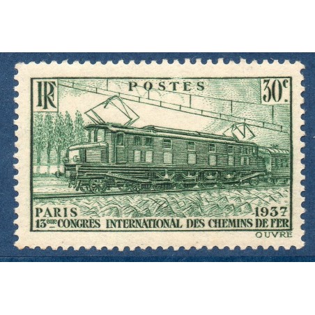 Timbre France Yvert No 339 Locomotive electrique neuf **