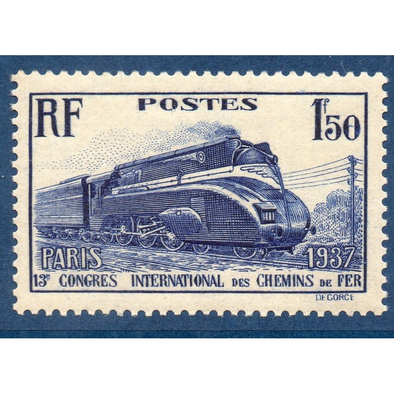 Timbre France Yvert No 340 Pacific Carénée neuf **