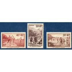 Timbre France Yvert No 345-347 PTT Sport et Loisirs neuf **