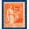 Timbre France Yvert No 359 Type paix surchargé **