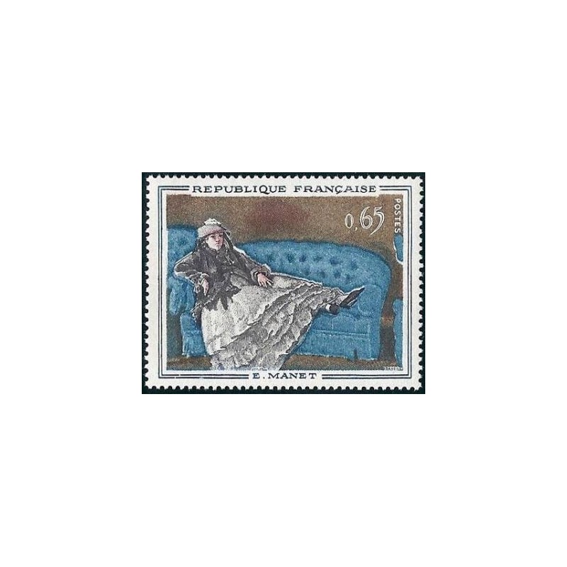 Timbre France Yvert No 1364 Tableau de Manet