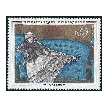 Timbre France Yvert No 1364 Tableau de Manet