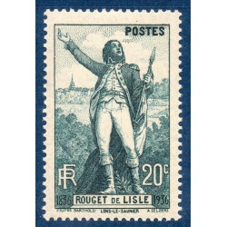 Timbre France Yvert No 314 Rouget de Lisle neuf **