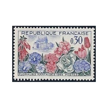 Timbre France Yvert No 1369 Floralies Nantaises