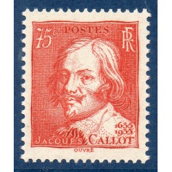 Timbre France Yvert No 306 Jacques Callot neuf **