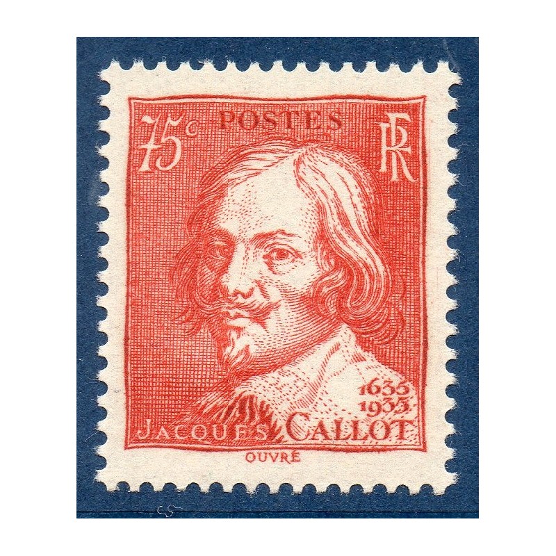Timbre France Yvert No 306 Jacques Callot neuf ** Timbre France Yvert No 306 Jacques Callot neuf **