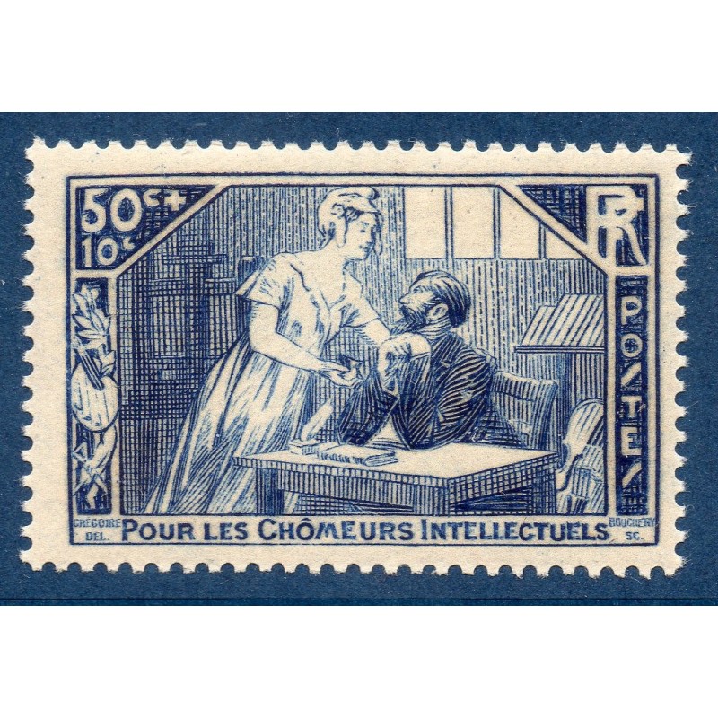 Timbre France Yvert No 307 Chomeurs Intellectuels neuf **