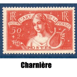 Timbre France Yvert No 308 L'art et la pensée neuf * avec charniere