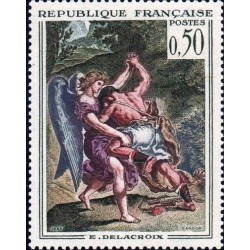 Timbre France Yvert No 1376 Delacroix, Lutte de Jacob avec l'Ange