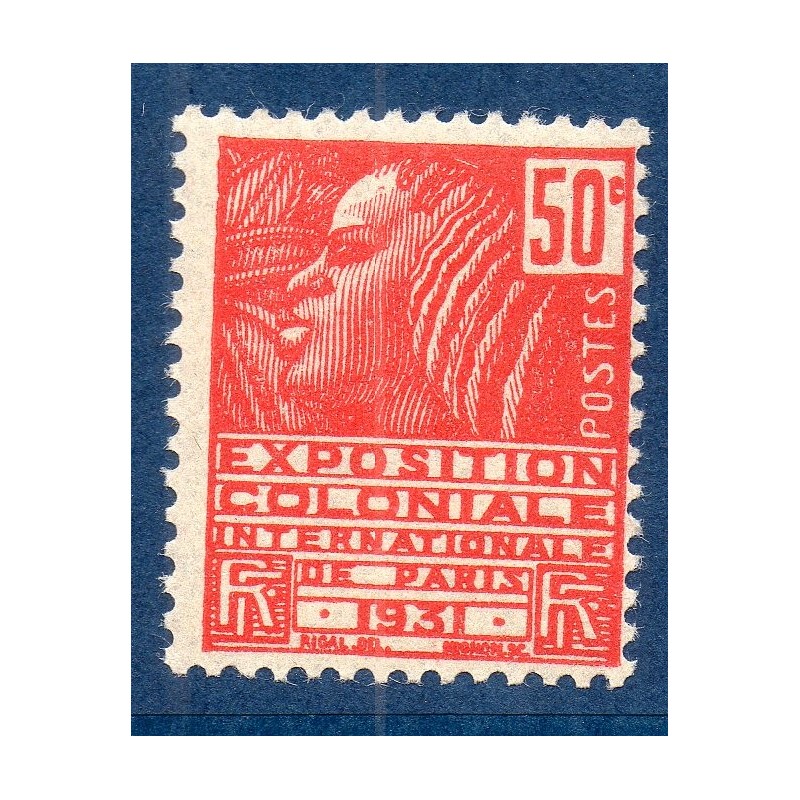 Timbre France Yvert No 272 Exposition coloniale Rouge neuf **