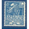 Timbre France Yvert No 273 Exposition coloniale Bleu neuf **