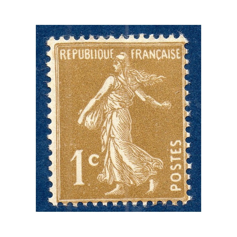 Timbre France Yvert No 277A Semeuse Fond plein bistre olive neuf **